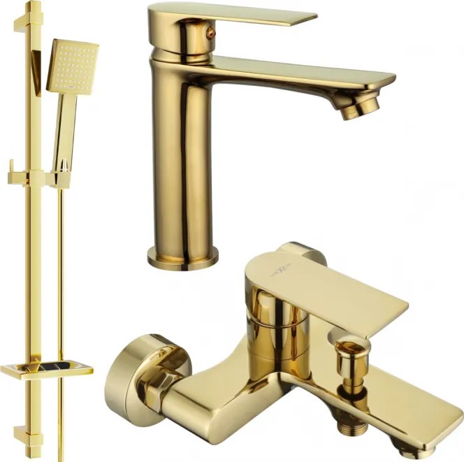Mexen Royo DQ45 fürdőkád szett, arany - 72203DQ45-50