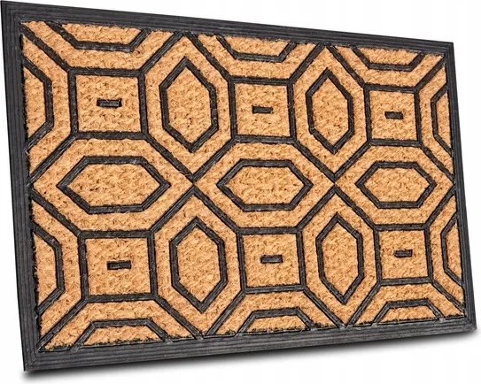 Vastag lábtörlő kókusz 45x75cm , bejárati szőnyeg természetes színben