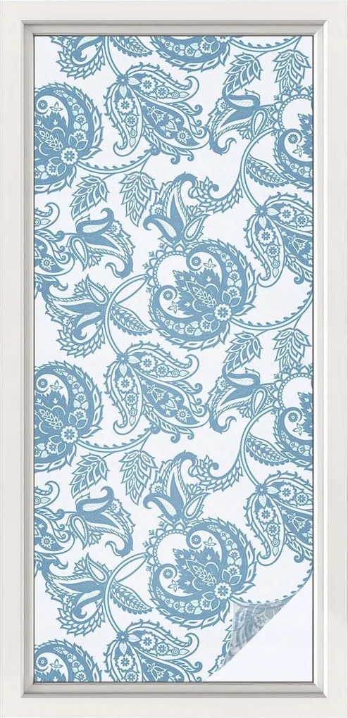 Ablakfólia öntapadós Adatvédelem Kék díszek 50x116