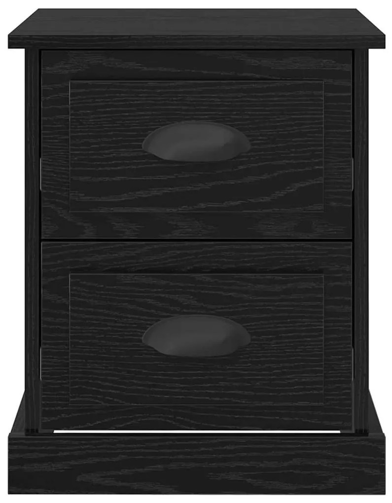 Éjjeliszekrény 2 pcs Musta tammi 39 x 39 x 47.5 cm Faanyag