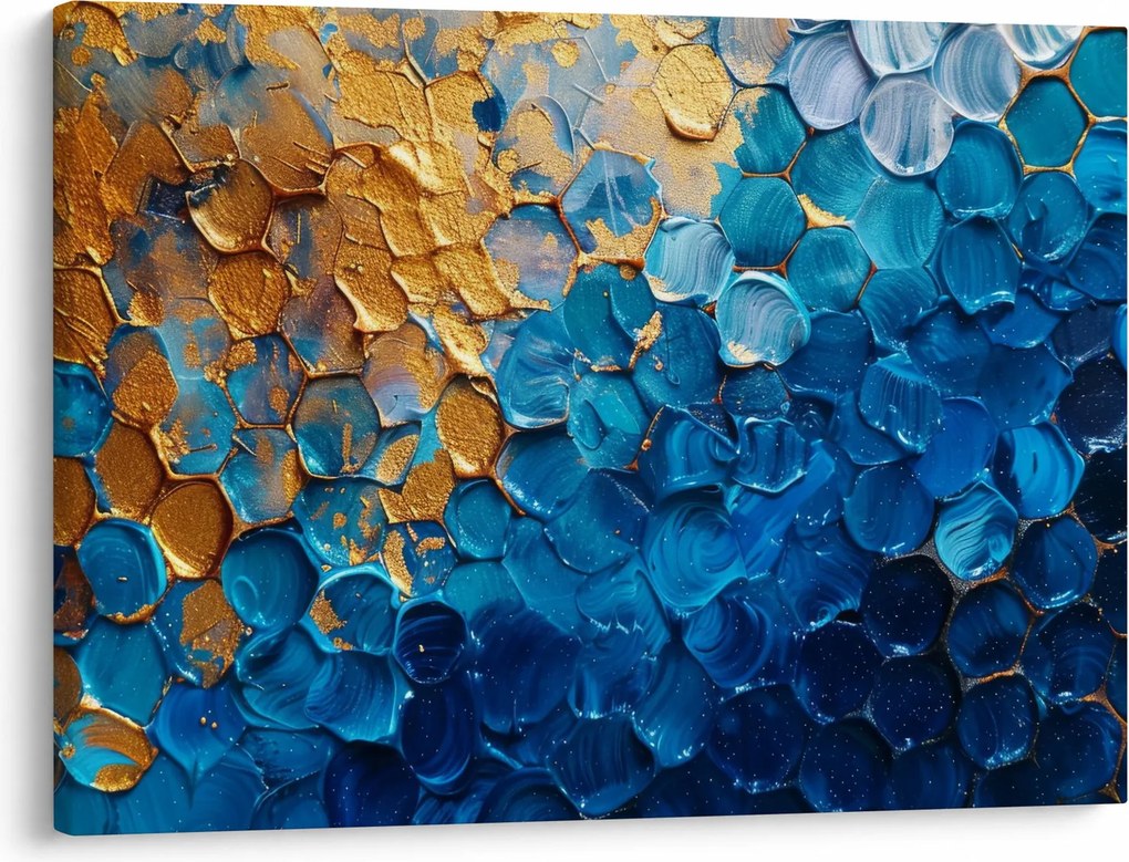 Kép - Kék-arany festmény (70x50 cm)