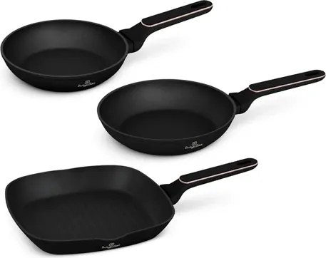 BerlingerHaus 3 részes serpenyő készlet Black Rose Collection (BH/8361)