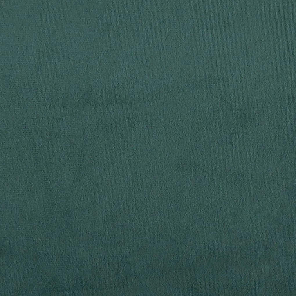 sötétzöld kihúzható bársonyheverő 100 x 200 cm