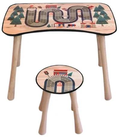 Gyermekasztal székkel Pálya, 65 x 41 x 47 cm