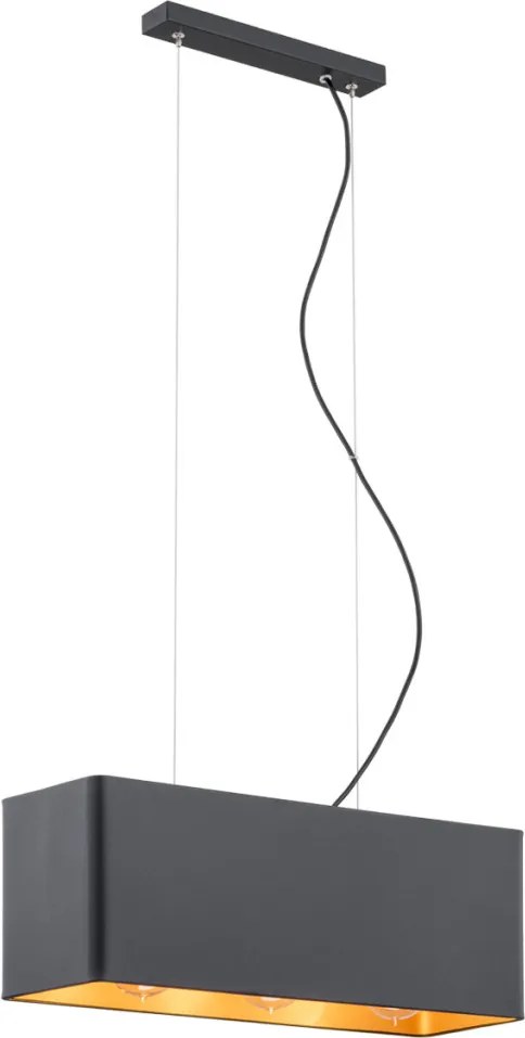 ARGON 1425 TENERYFA Modern Függesztett Lámpa Fekete, Arany E27 IP20