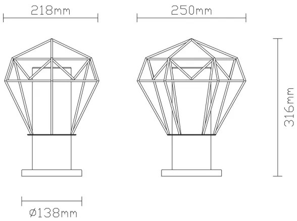 Globo 31358 - Kültéri lámpa HORACE 1xE27/15W/230V IP44
