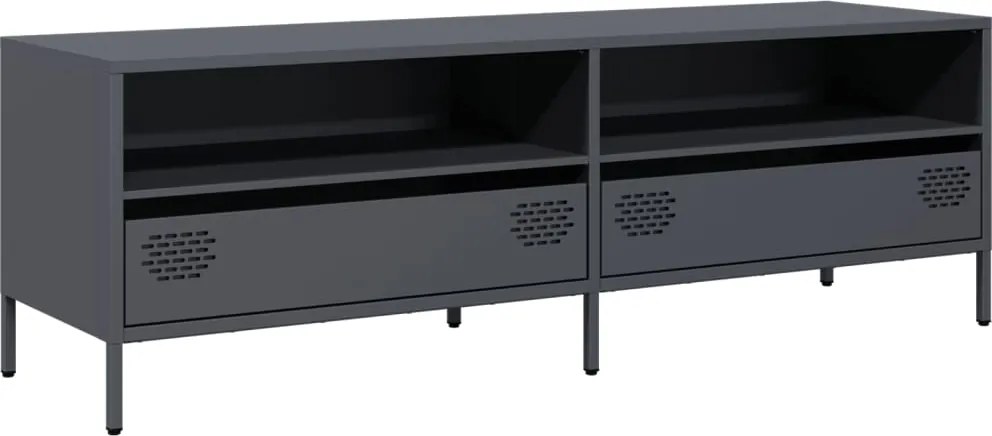 vidaXL antracit hidegen hengerelt acél TV-szekrény 135x39x43,5 cm