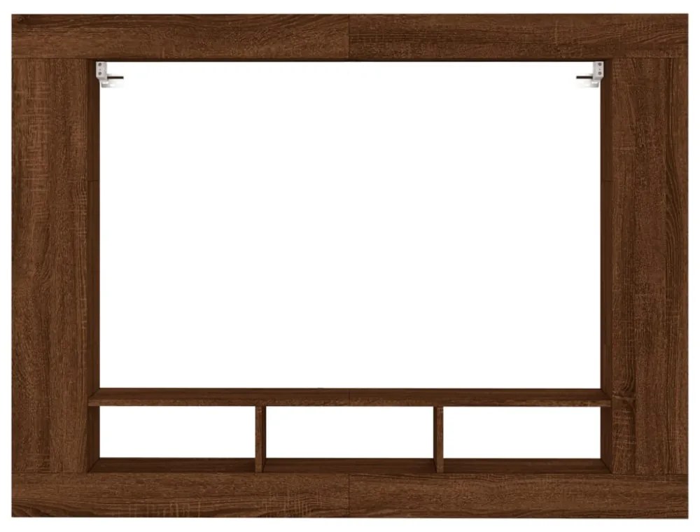 barna tölgyszínű szerelt fa TV-szekrény 152x22x113 cm