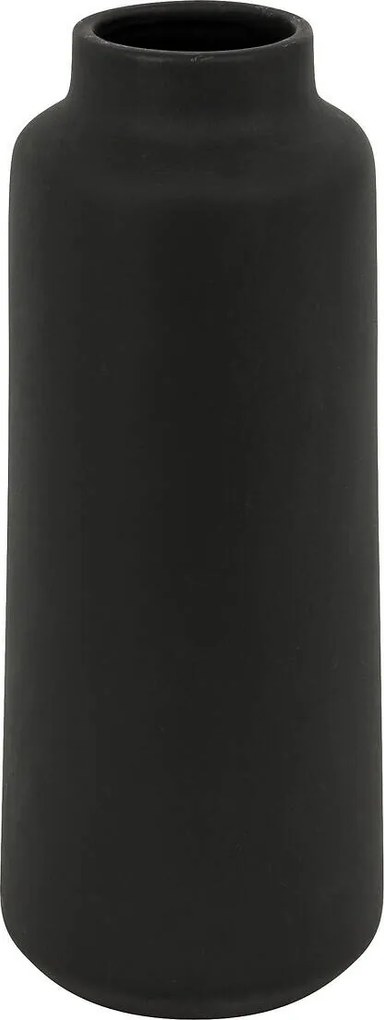 Kerámia Váza Fekete Magas Virágok Ø 12 cm Vízálló