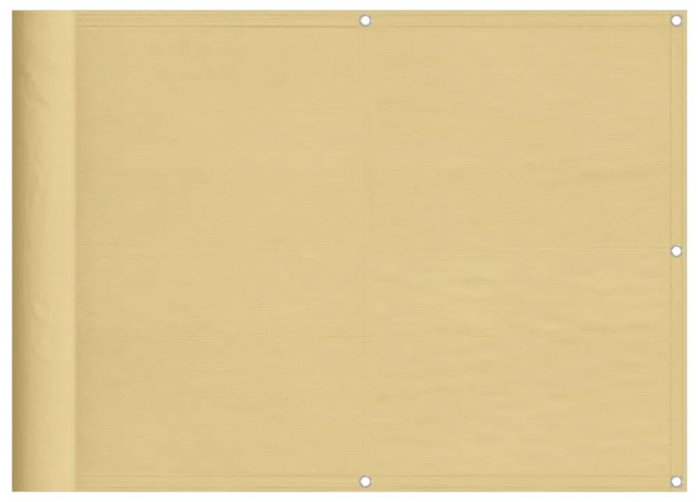 homokszínű 100% oxford poliészter erkélyparaván 75 x 400 cm