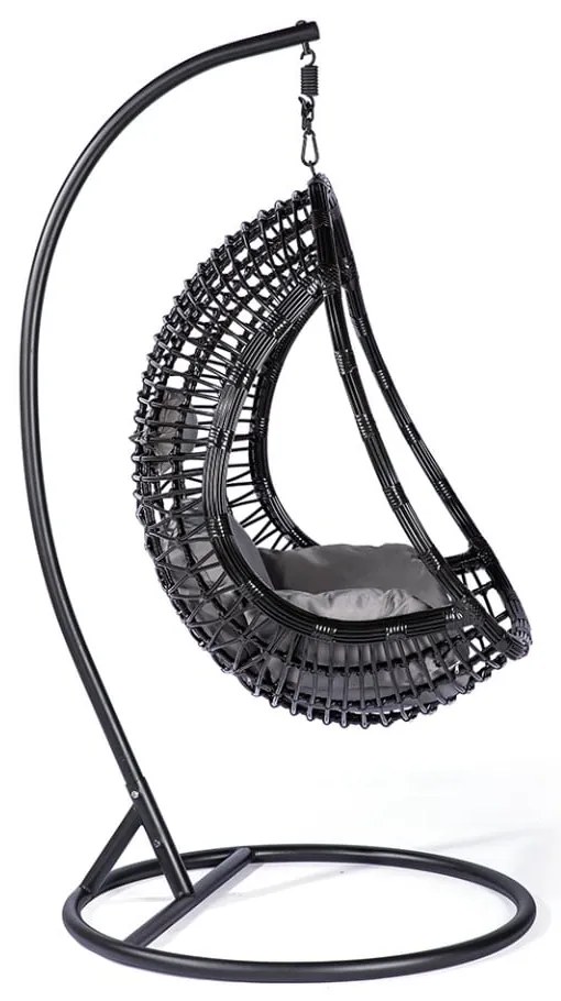 Tahiti sötétszürke műrattan függőfotel - Bonami Selection