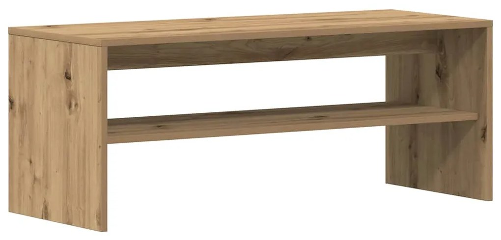 kézműves tölgy színű szerelt fa TV-szekrény 100x40x40 cm