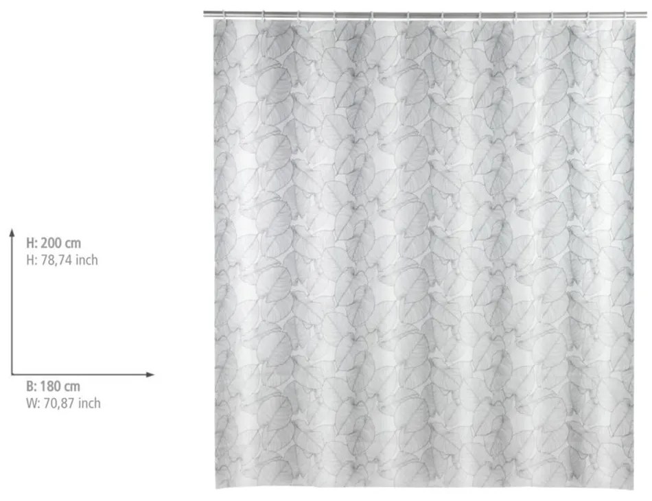 Samoa világosszürke zuhanyfüggöny - Wenko