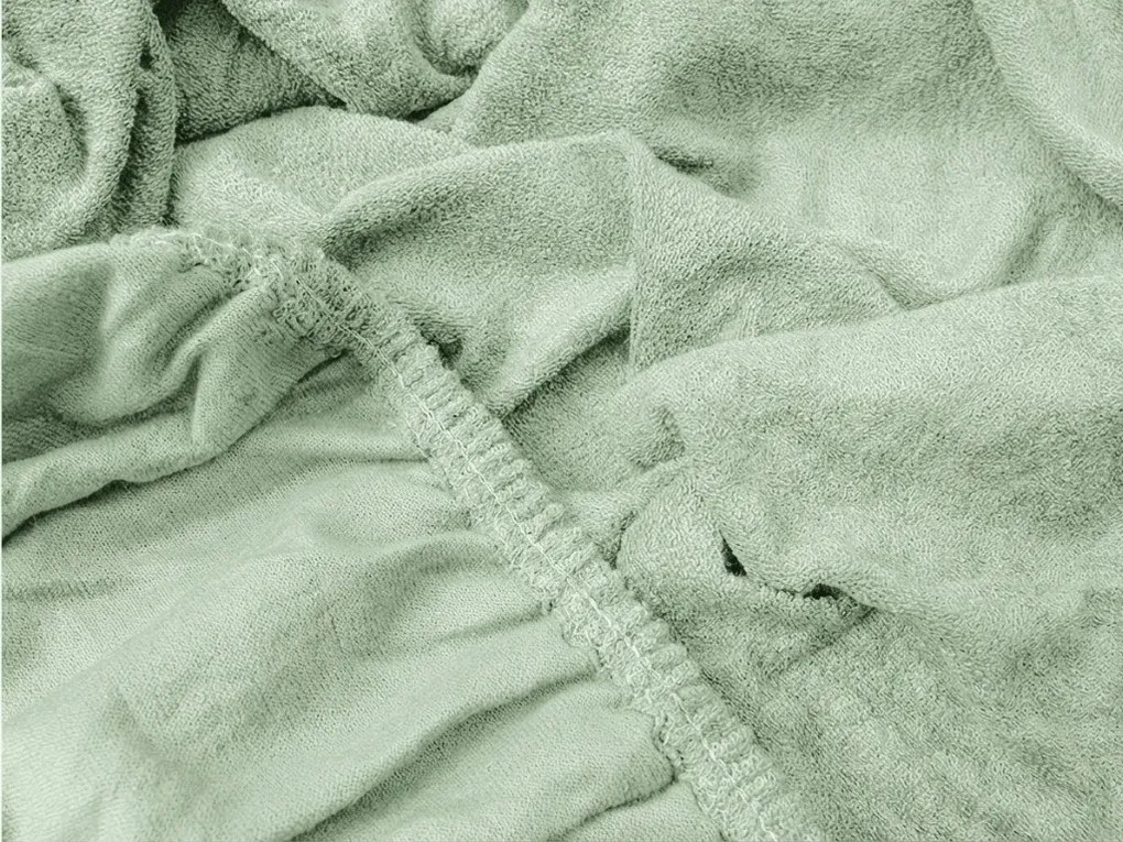 Frottír gumis lepedő EXCLUSIVE világos mentás 90 x 200 cm