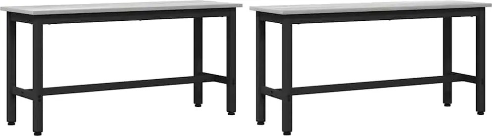 vidaXL Étkező pad 2 pcs Szürke Sonoma 100 x 32,5 x 48,5 cm