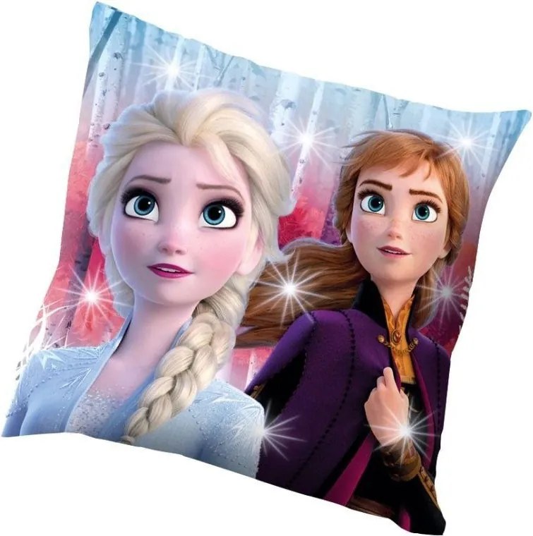 Disney Jégvarázs Journey LED világító párna, díszpárna 40x40 cm