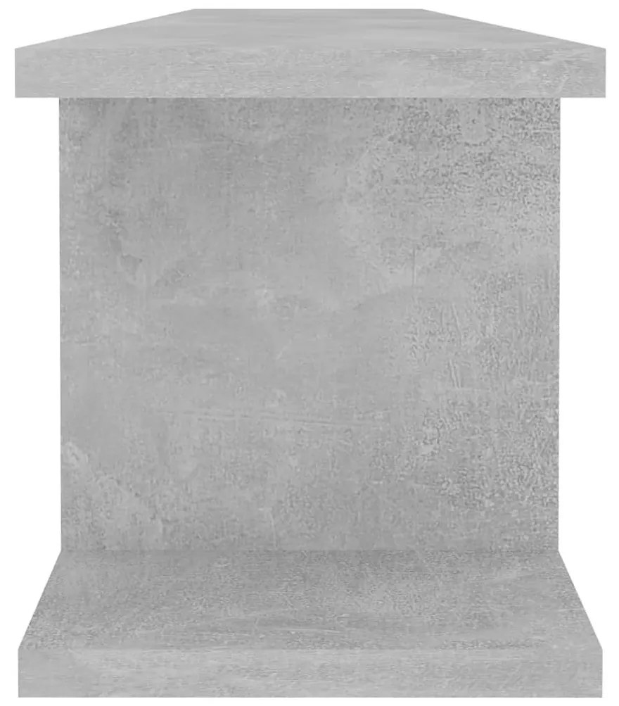 2 db betonszürke forgácslap fali polc 90 x 18 x 20 cm