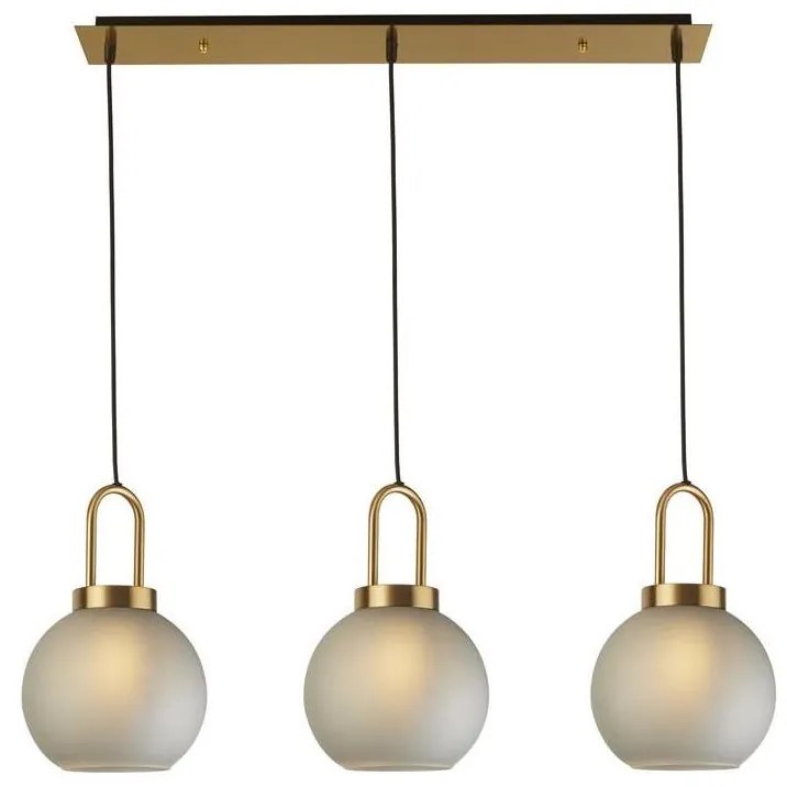 Searchlight 36632-3AC - Csillár zsinóron SNOWDROP 3xE27/60W/230V sárgaréz