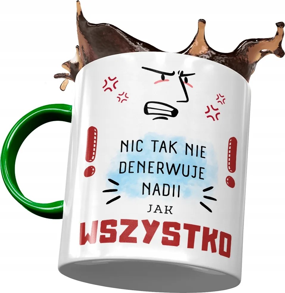 Zöld Bögre Nadia Barátnőknek Ajándék Nyomtatott Fotóval