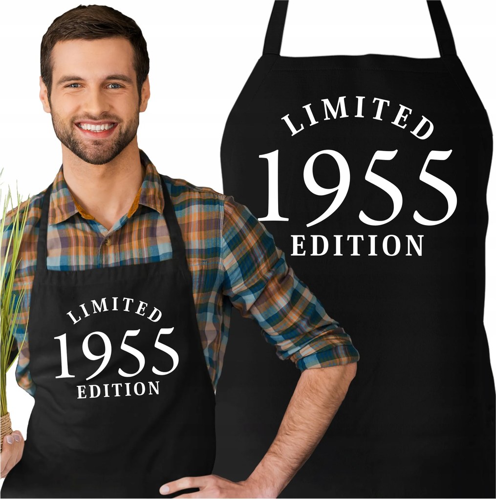 Születésnapi kötény 70 éves korig Dátummal 1955 Stílusos Ajándék Limited Edition