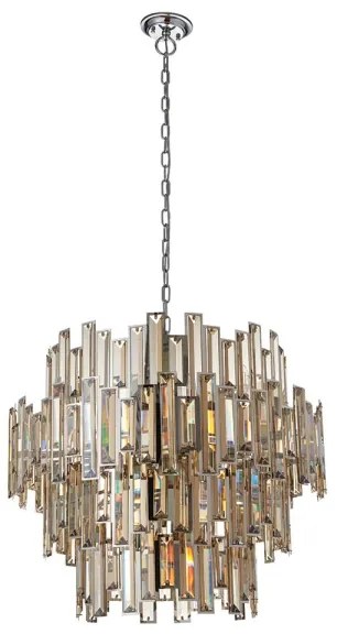 Endon 72746 - Láncos kristálycsillár VIVIANA 15xE14/40W/230V füstszínű