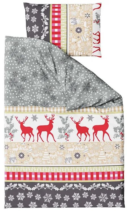 Flanel ágyneműhuzat CHRISTMAS TIME színes Ágyneműhuzat mérete: 70 x 90 cm | 140 x 200 cm