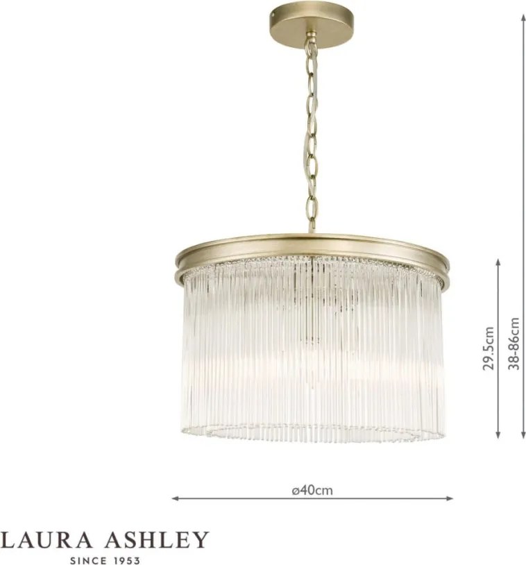 Laura Ashley Manon 3756161-Q Függőlámpa 3x40W/E14 IP20