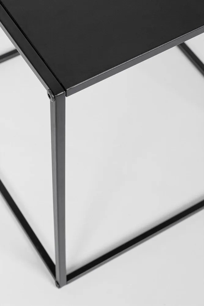 Fekete fém dohányzóasztal szett 2 db-os 38x38 cm Alrik – Yes Everyday