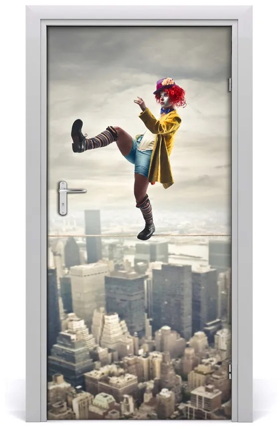 Poszter tapéta ajtóra Bohóc vonalak 75x205 cm
