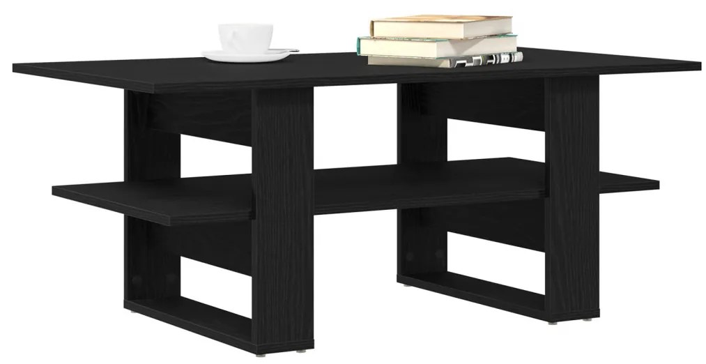 Fekete Tölgy Kávézó Asztal 102x55x42 cm Műanyag