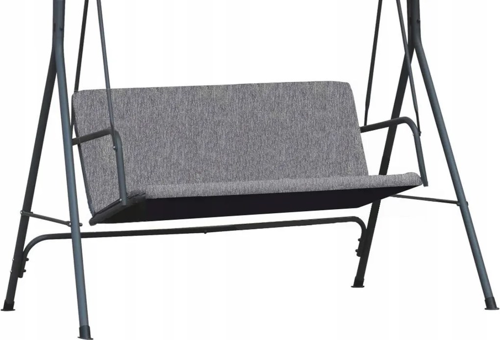 Ülőhinta kerti padhoz Alátét 168 x 113 cm Len Szürke