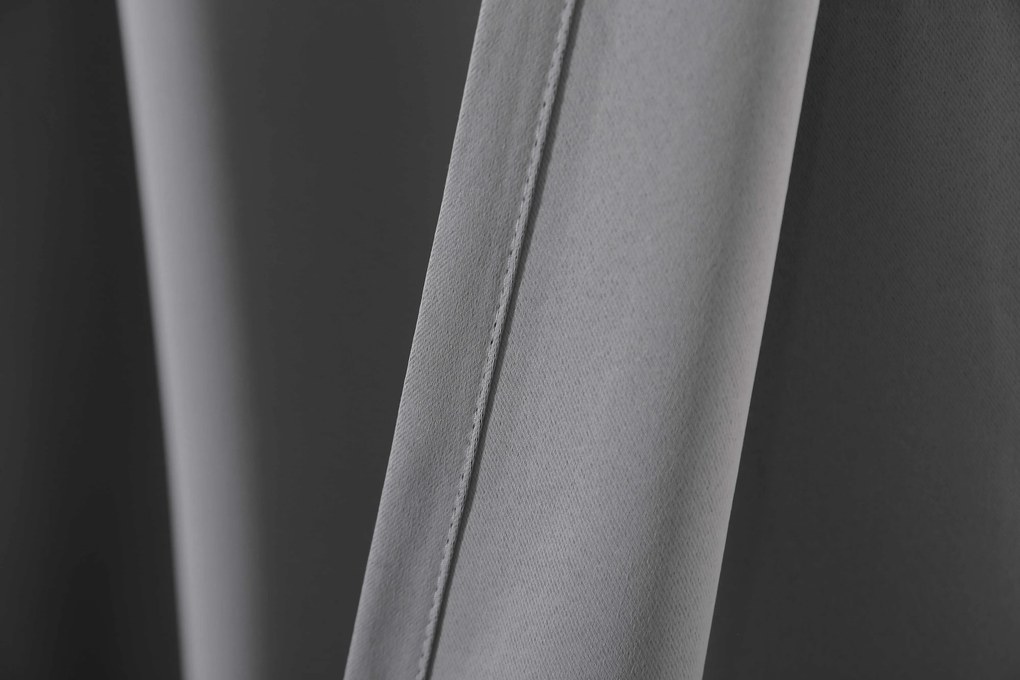 OXFORD világosszürke függöny 140x250 cm Felfüggesztés: Hullámos sínszalag