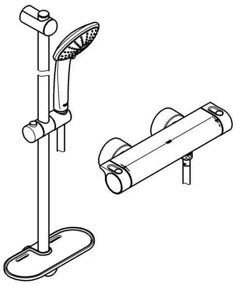 GROHE 34195001 - GROHTHERM 2000 termosztátos csaptelep EUPHORIA 110 szettel, króm