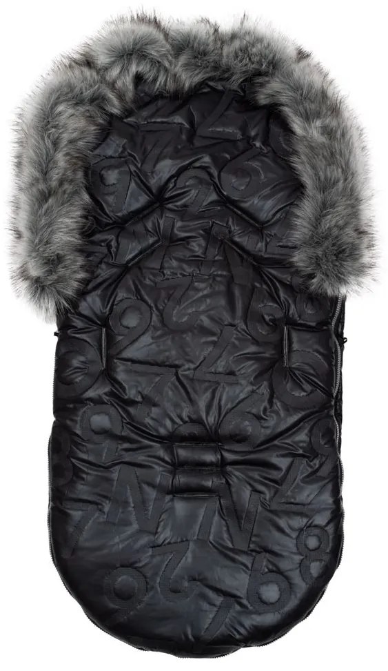 Luxus lábzsák szőrmével New Baby fekete