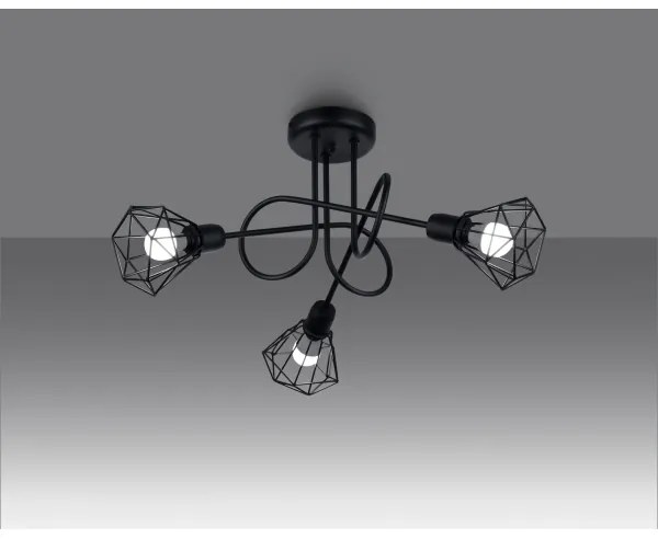 Sollux SL.1109 - Csillár rúdon ARTEMIS 3xE14/40W/230V fekete