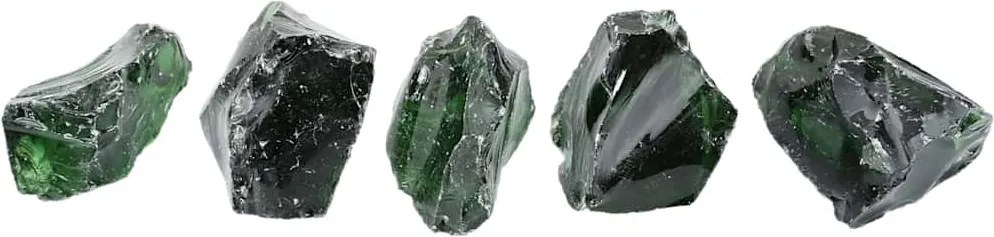 vidaXL gabion kerti üveg kő zöld 60-120 mm 25 kg