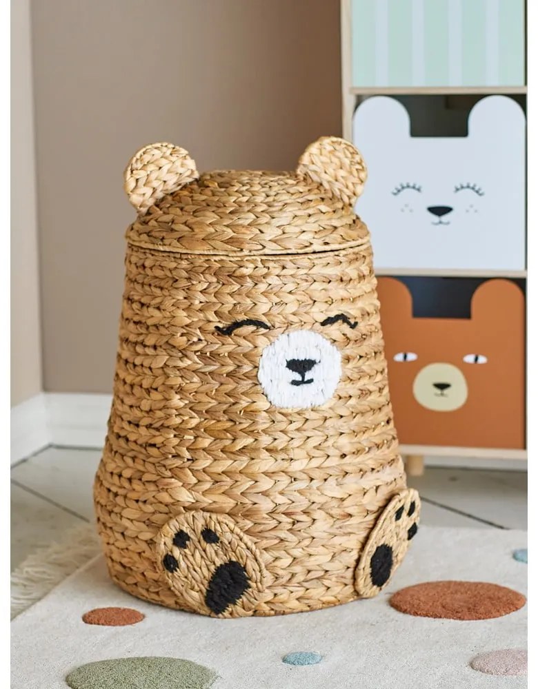 Natúr színű vízijácint játéktároló kosár ø 40x57 cm Timone – Bloomingville Mini