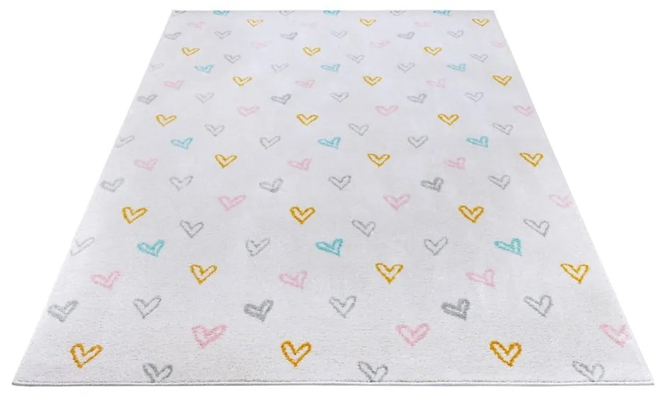 Fehér gyerek szőnyeg 160x235 cm Hearts – Hanse Home
