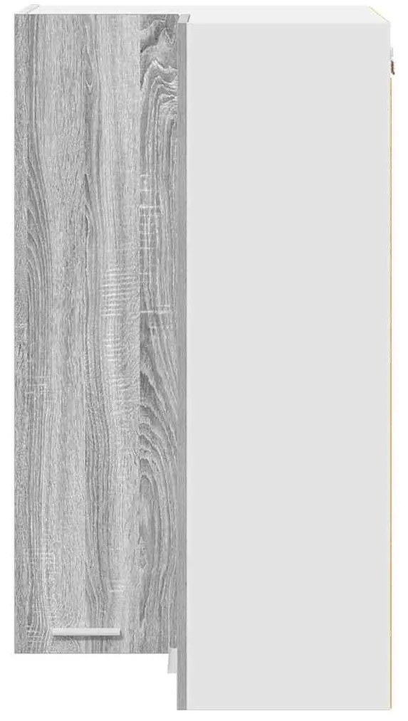 Függő szekrény Riga Szürke Sonoma és fehér 57 x 57 x 100 cm