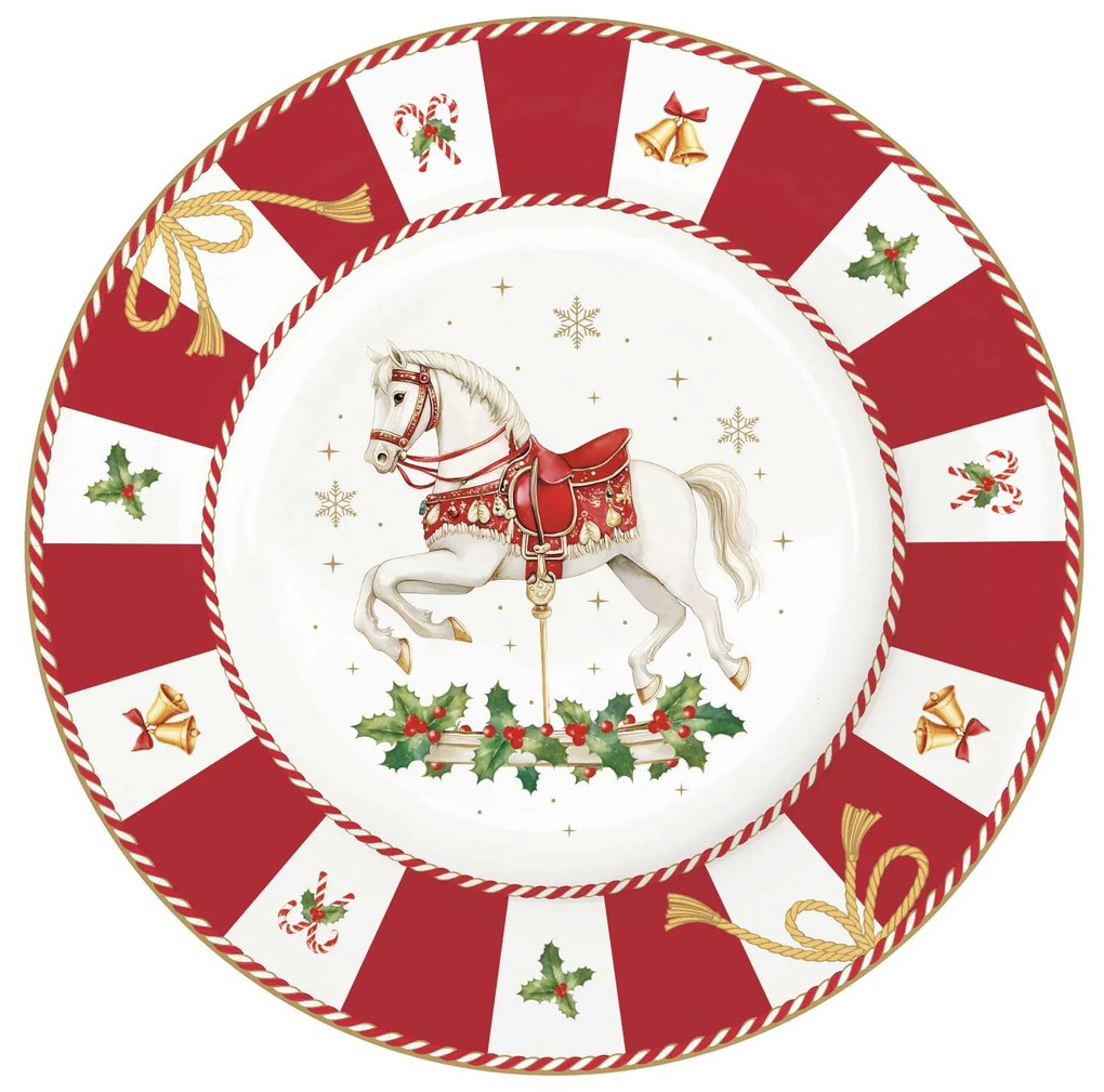 Karácsonyi porcelán desszertes tányér 19 cm Christmas Tale