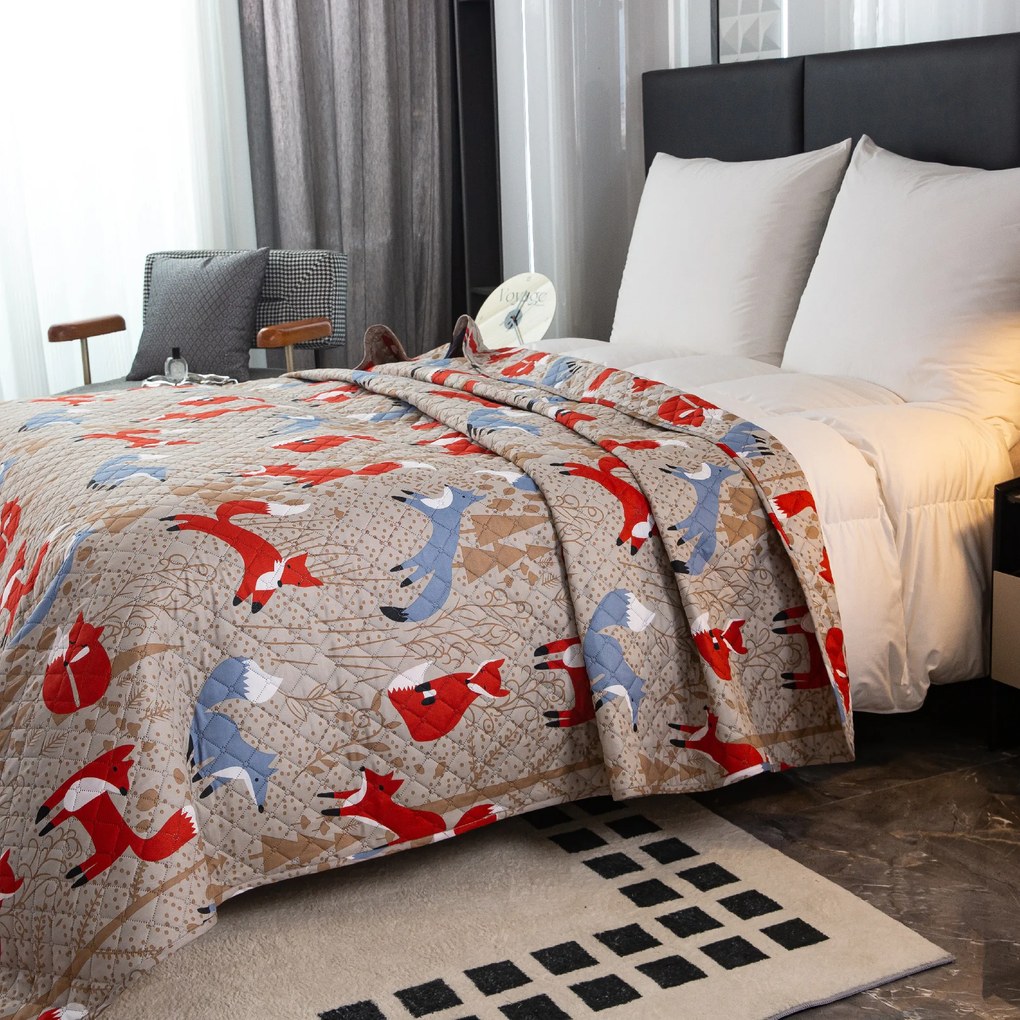 Ágytakaró RED FOX barna Méret: 220 x 240 cm