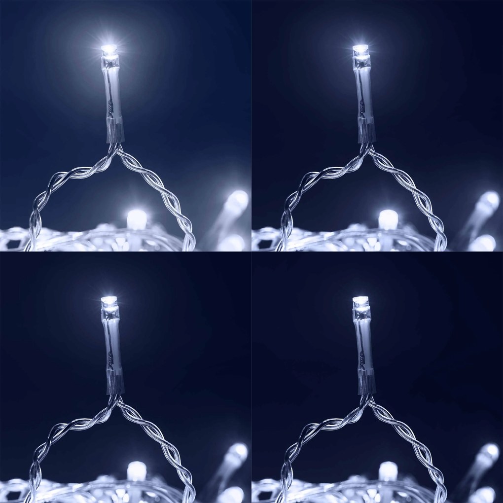 Monzana CECIL karácsonyi fényfüzér, 10m, hideg fehér