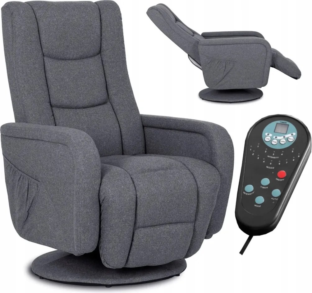 SPIKE 2 forgó masszázsfotel, sötétszürke