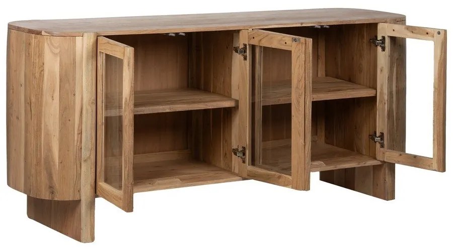 Natúr színű akácfa tálalószekrény 180x80x40 cm Creel – Ixia