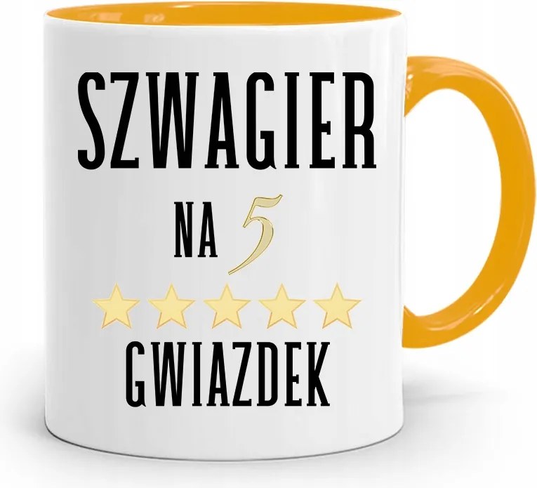 Sógornak Sárga Bögre Születésnapi Ajándéknak, fényképes nyomattal