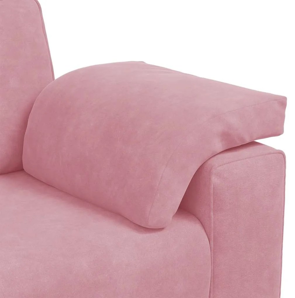 rózsaszín bársony loveseat kanapé 120 cm