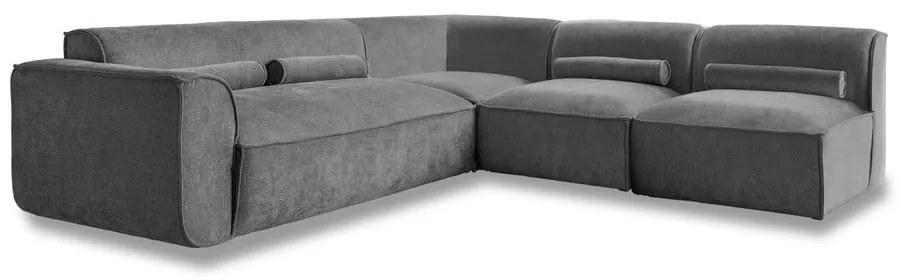 Szürke sarokkanapé (jobb oldali) Flex Felix – Miuform