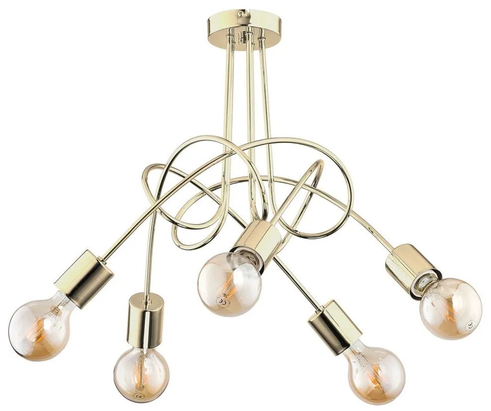 Felületre szerelhető csillár TANGO 5xE27/60W/230V arany