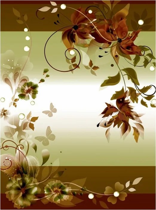 Fotótapéta Virágok és pillangók vinil 184x254 finom elegancia beltéri +ragasztó