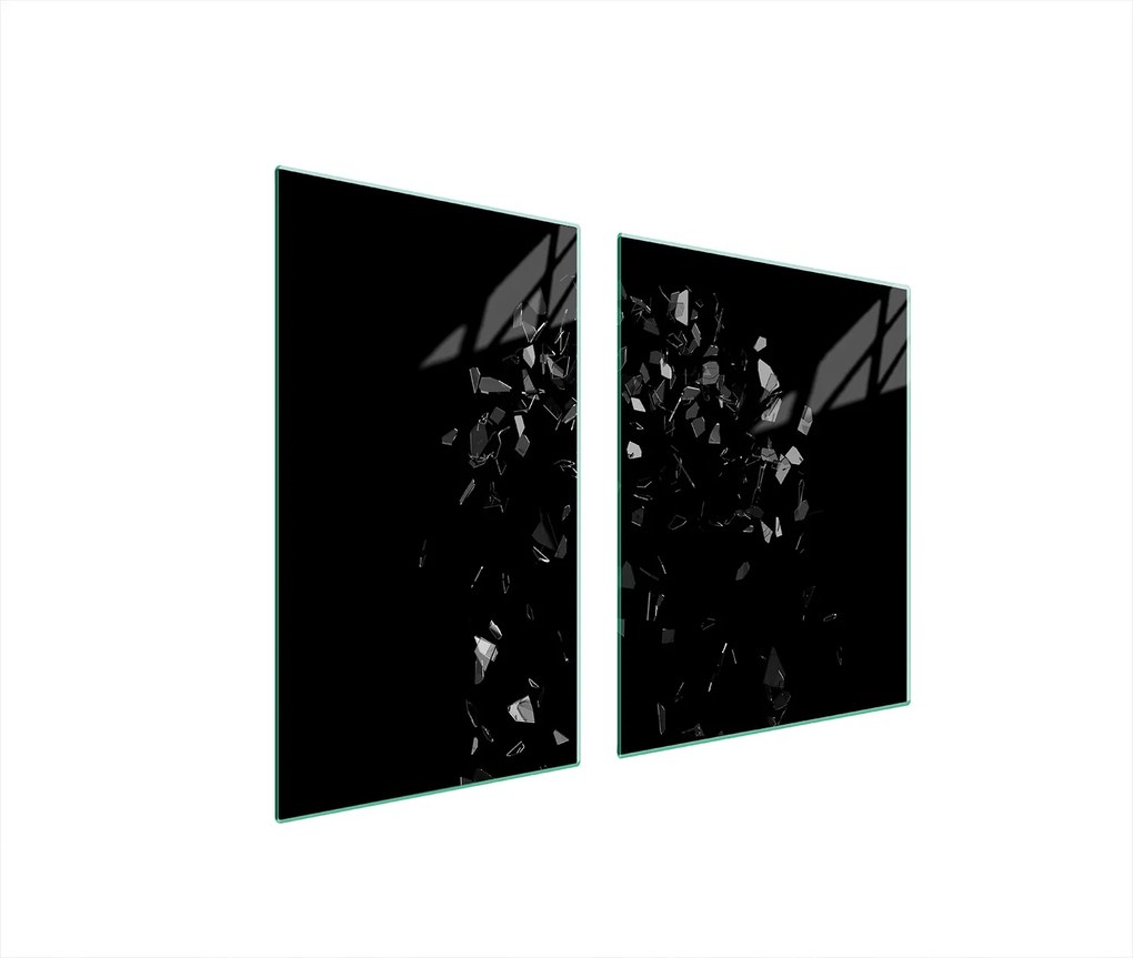 Üveglap És Vágódeszka 100x52 Fekete Edzett Üveg